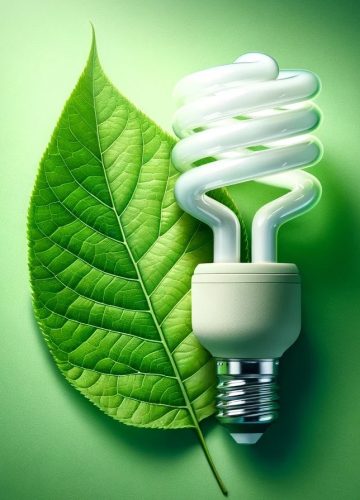 leaf and lightbulb